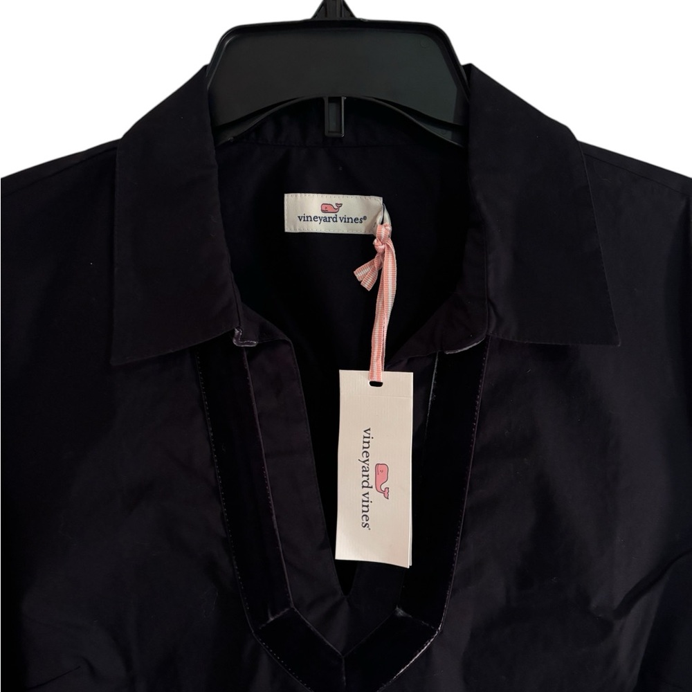 🆕Vineyard Vines Velvet Trim Popover Shirt Size S NWT - Picture 4 of 10